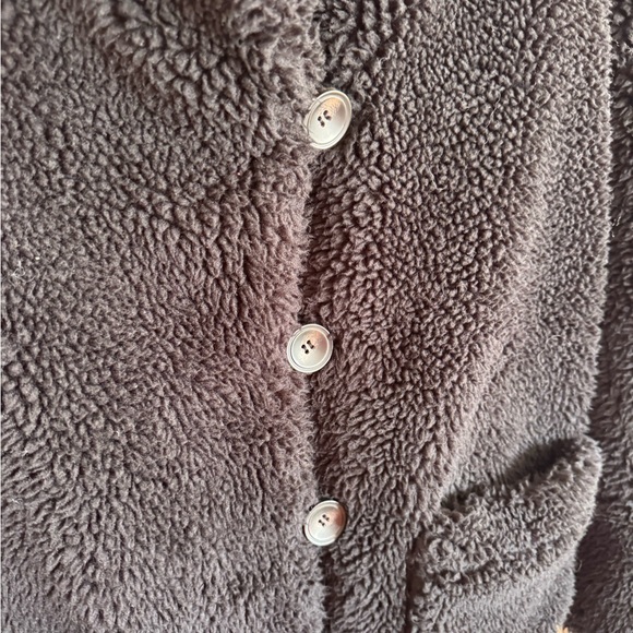 Velvet by Graham & Spencer black Sherpa fleece coat size medium - Picture 4 of 8